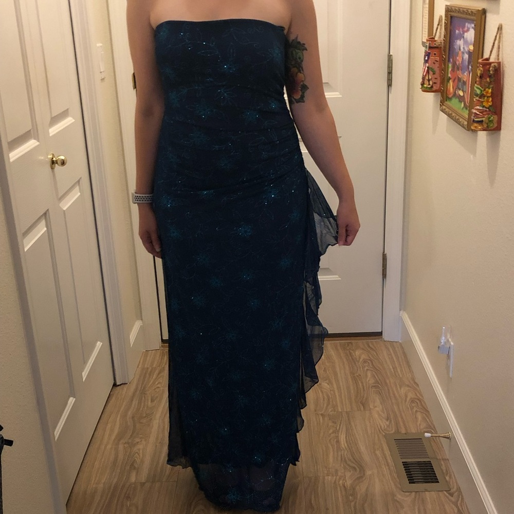 Dark teal with Blue sparkle